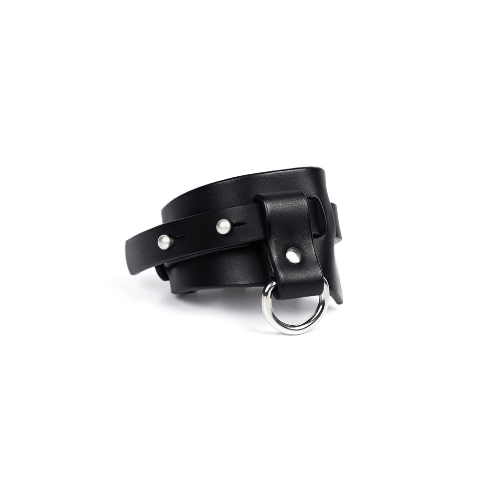 A3TEPHRA 1723 BLACK leather cuff 127 Accessori Unisex Unisex Fashion Accessories TEO TEPHRA