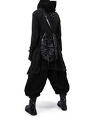 A3TEPHRA1323 BLACK Backpack leather handmade unisex