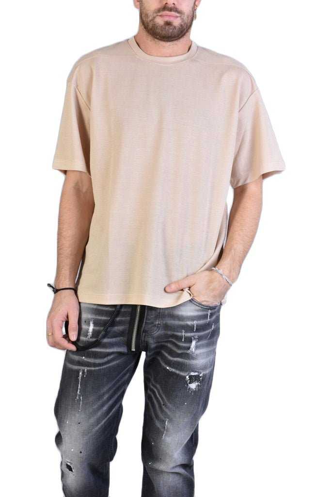 A3ZUK15223 BEIGE over viscose t-shirt 59 T-Shirt T-shirts for men XAGON MAN TEPHRA