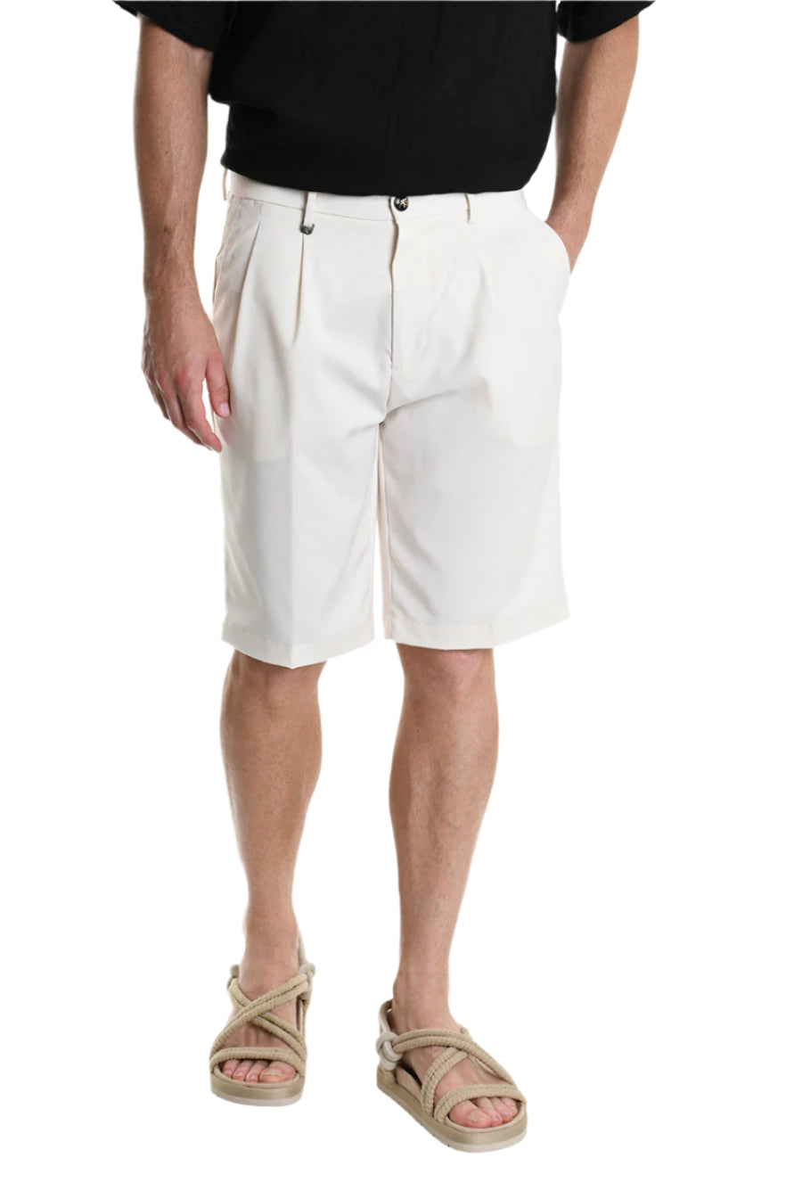 SHORT A325 2FAMILI Stretch Comfort Fit Cream