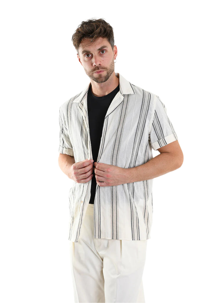 SHIRT A3252PA0514 Oversize Stretch Ecru.