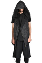 Crumpled Metallic Nylon Oversize Gilet