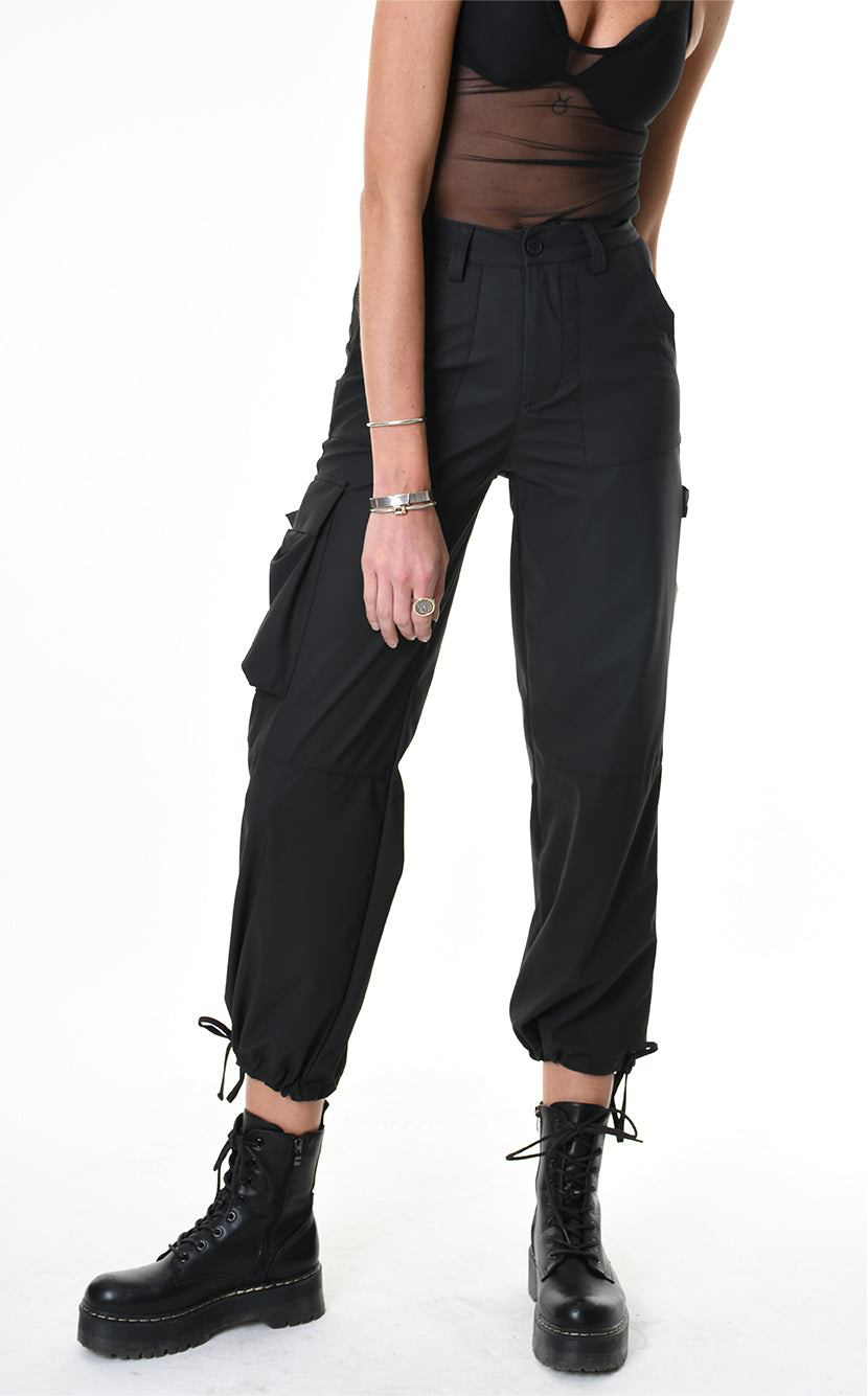 A34Z LW68825 TROUSER Rubberized Technical Fabric﻿ Stretch Black