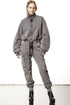 W5226 GLOVES UNISEX BLACK / GREY THOM KROM