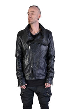 A34B LM00425 Crumpled Leather Jacket