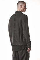 M B 67 Jacket - Black Woven Linen Lined Tailored Contemporary Men's - TEPHRA