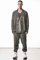 THOM KROM M B 67 Vegetal Black Linen Jacket – Men's Tailored Blazer