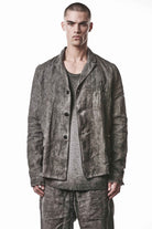 THOM KROM M B 67 Vegetal Black Linen Jacket – Men's Tailored Blazer