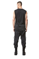 T3M P 1025 woven cargo trousers black