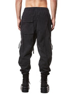 T3M P 1025 woven cargo trousers black