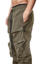 T3M P 1025 woven cargo trousers olive night