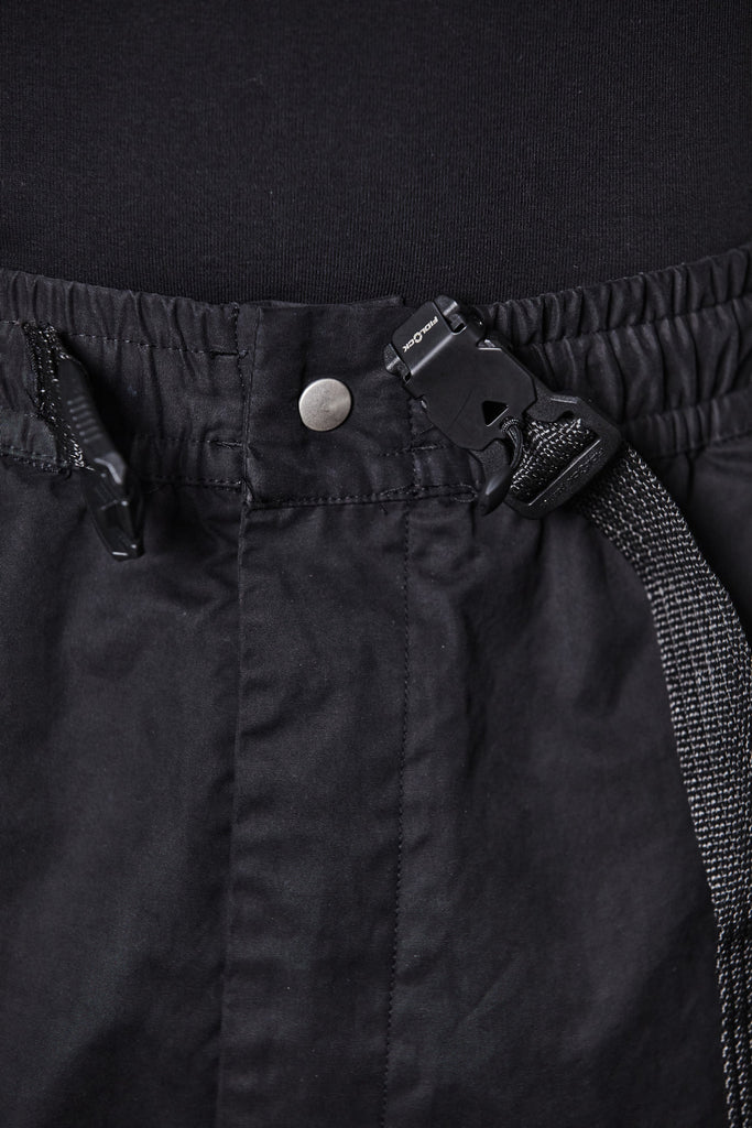 M P 15 Black Cargo Pants – Relaxed Fit with Utility Pockets and Elastic Cuffs Black Man THOM KROM