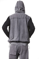 M SJ 684 – Zip Hoodie High Neck Oversized Fit Adjustable Hem Used Grey - Man THOM KROM