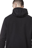 M SJ 691 – Zip Hoodie High Neck Ribbed Panel Sleeves Thumbhole Cuffs Black Man THOM KROM