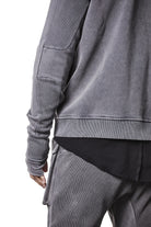 M SJ 691 – Zip Hoodie High Neck Ribbed Panel Sleeves Thumbhole Cuffs Used Grey - Man, Hoodies, Hoodies, TEPHRA
