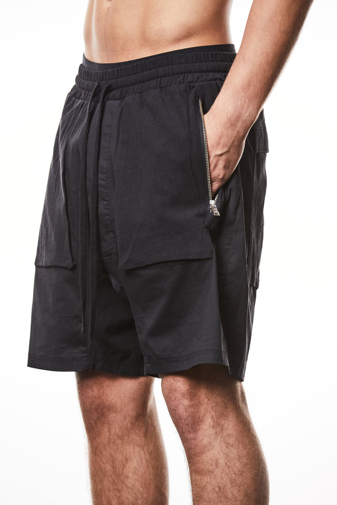 T3M ST 48425 matmix drop crotch shorts black.