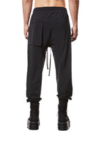 T3M ST 49325 drop crotch trousers black