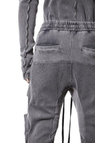 M ST 502 – Cargo Pants Multi-Pocket Long Drawstrings Elastic Waist Tapered Cuffs Used Grey Man THOM KROM