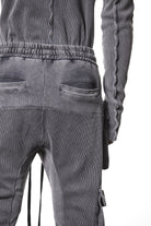 M ST 502 – Cargo Pants Multi-Pocket Long Drawstrings Elastic Waist Tapered Cuffs Used Grey Man THOM KROM
