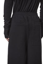 M ST 507 Black Wide-Leg Cropped Pants – Elastic Waist with Drawstrings and Back Pockets Black Man THOM KROM