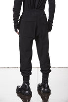 M ST 509 – Cargo Pants Multi-Pocket Long Drawstrings Elastic Waist Tapered Cuffs Black Man THOM KROM