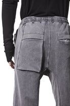 M ST 509 – Cargo Pants Multi-Pocket Long Drawstrings Elastic Waist Tapered Cuffs Used Grey -  Man THOM KROM