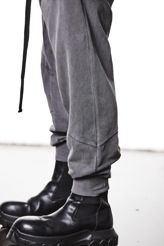 M ST 509 – Cargo Pants Multi-Pocket Long Drawstrings Elastic Waist Tapered Cuffs Used Grey -  Man THOM KROM