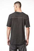 T3M TS 83125 round neck t-shirt in black oil