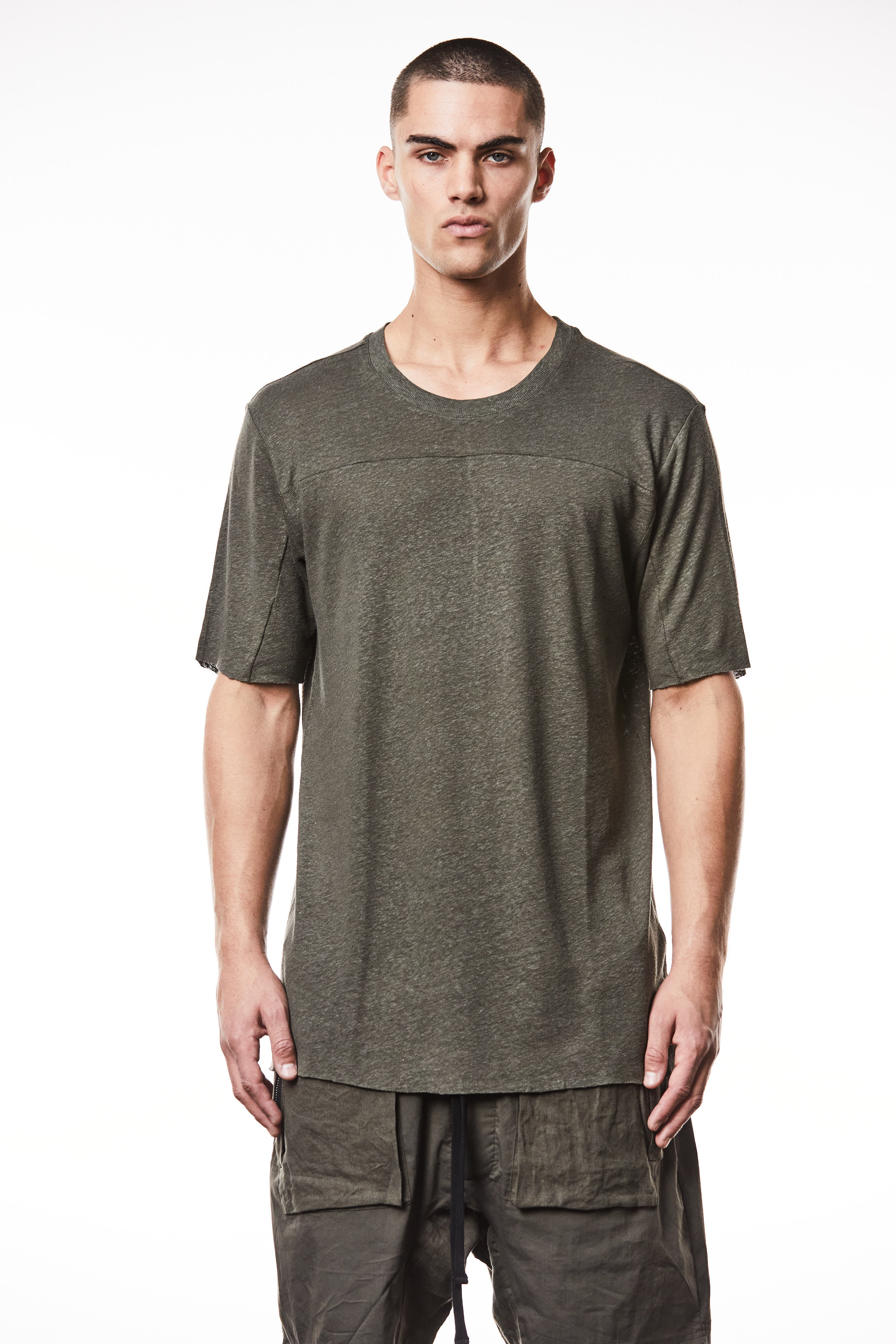 T3M TS 83125 round neck t-shirt in olive night
