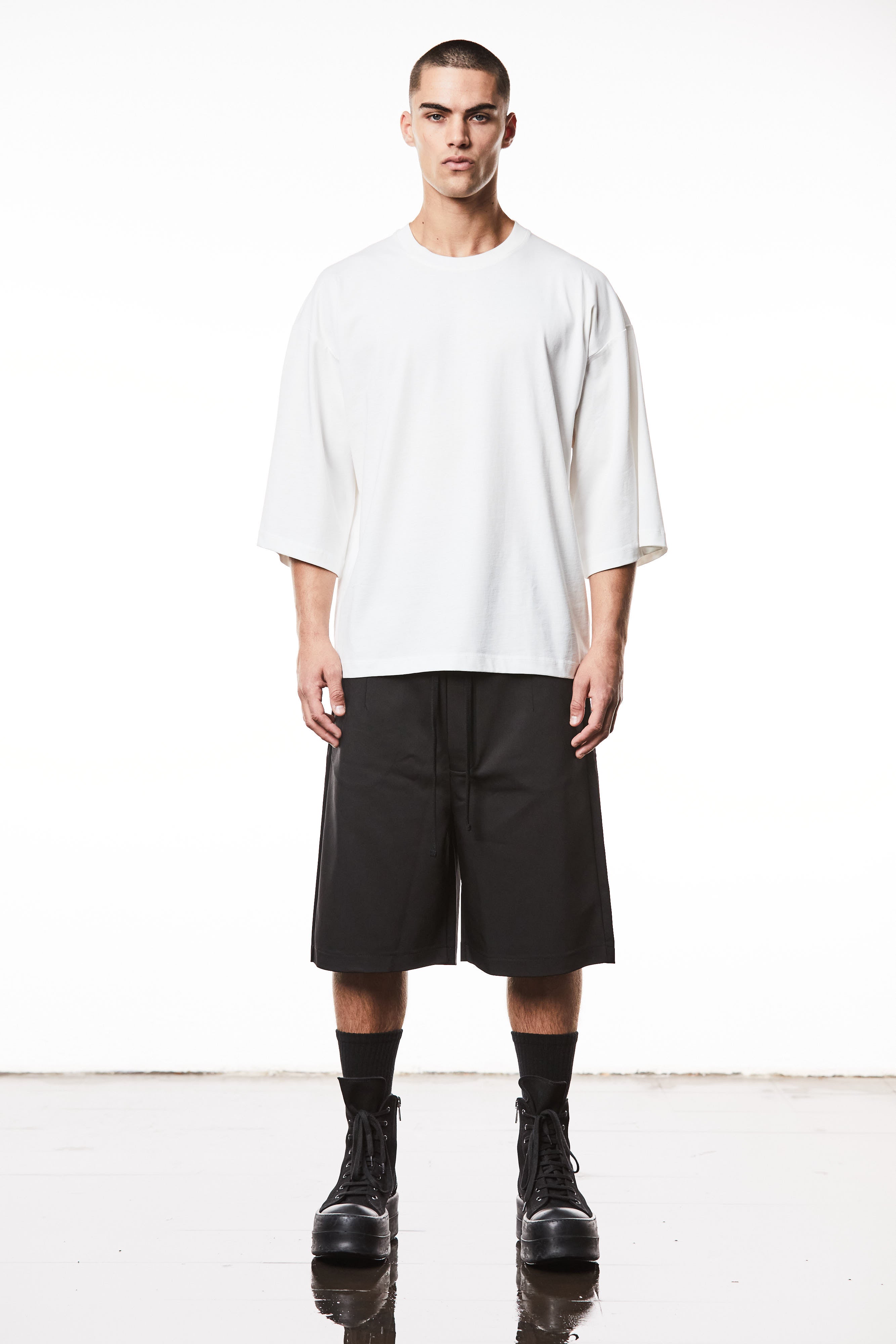 T3M TS 85225 round neck shirt oversized fit off white