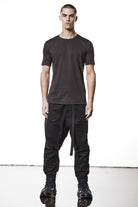 M TS 872 – Fitted Short-Sleeve T-Shirt Asymmetric Back Seam Night Brown-Man THOM KROM