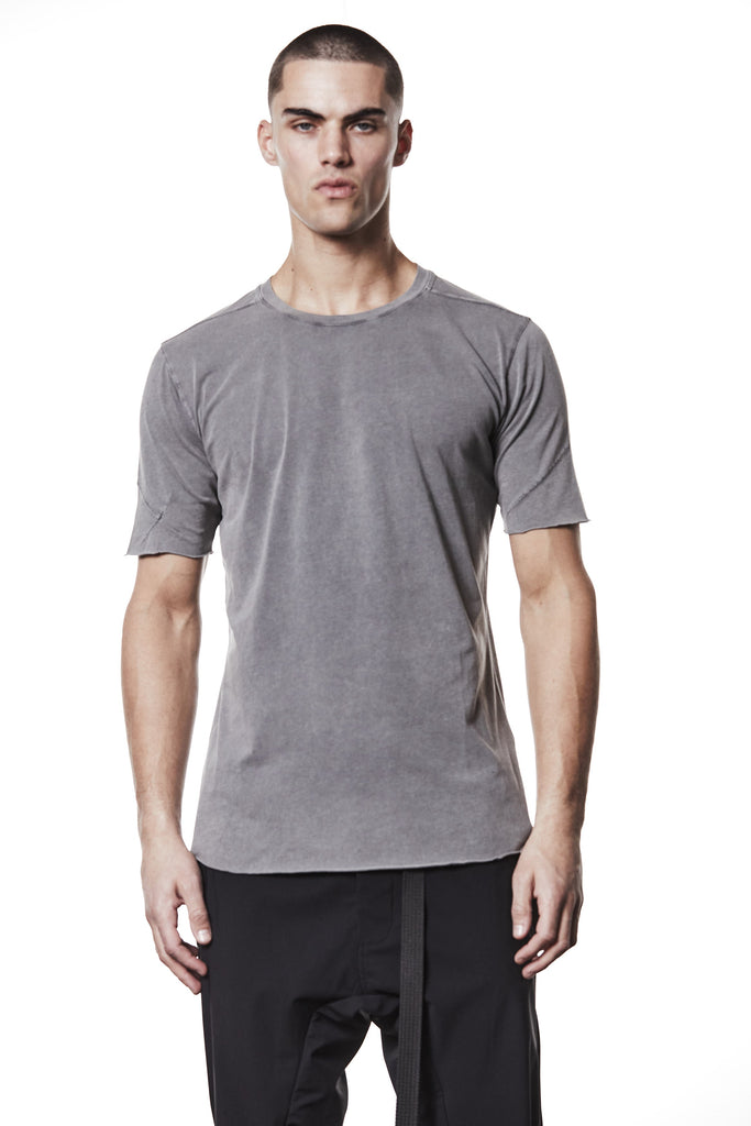 M TS 872 used grey  – Fitted Short-Sleeve T-Shirt Asymmetric Back Seam - Man THOM KROM
