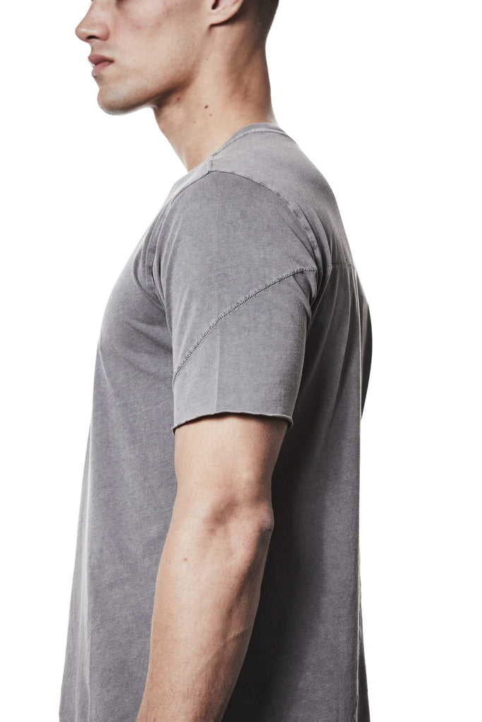 M TS 872 used grey  – Fitted Short-Sleeve T-Shirt Asymmetric Back Seam - Man THOM KROM