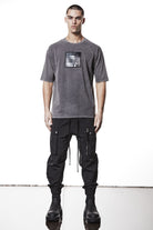 M SJ 684 – Zip Hoodie High Neck Oversized Fit Adjustable Hem Used Grey - Man THOM KROM