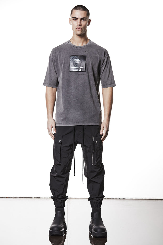 M SJ 684 – Zip Hoodie High Neck Oversized Fit Adjustable Hem Used Grey - Man THOM KROM