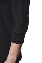 M TS 895 – Fitted 3/4 Sleeve Top – Ribbed Texture with Exposed Seams Black Man THOM KROM