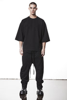 M TS 906 Black Oversized T-Shirt – Wide Sleeves and Relaxed Fit Black Man THOM KROM
