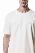 M TS 936 T-Shirt - Cream Stretch Cotton Elastane Worked Knit Rib Men's