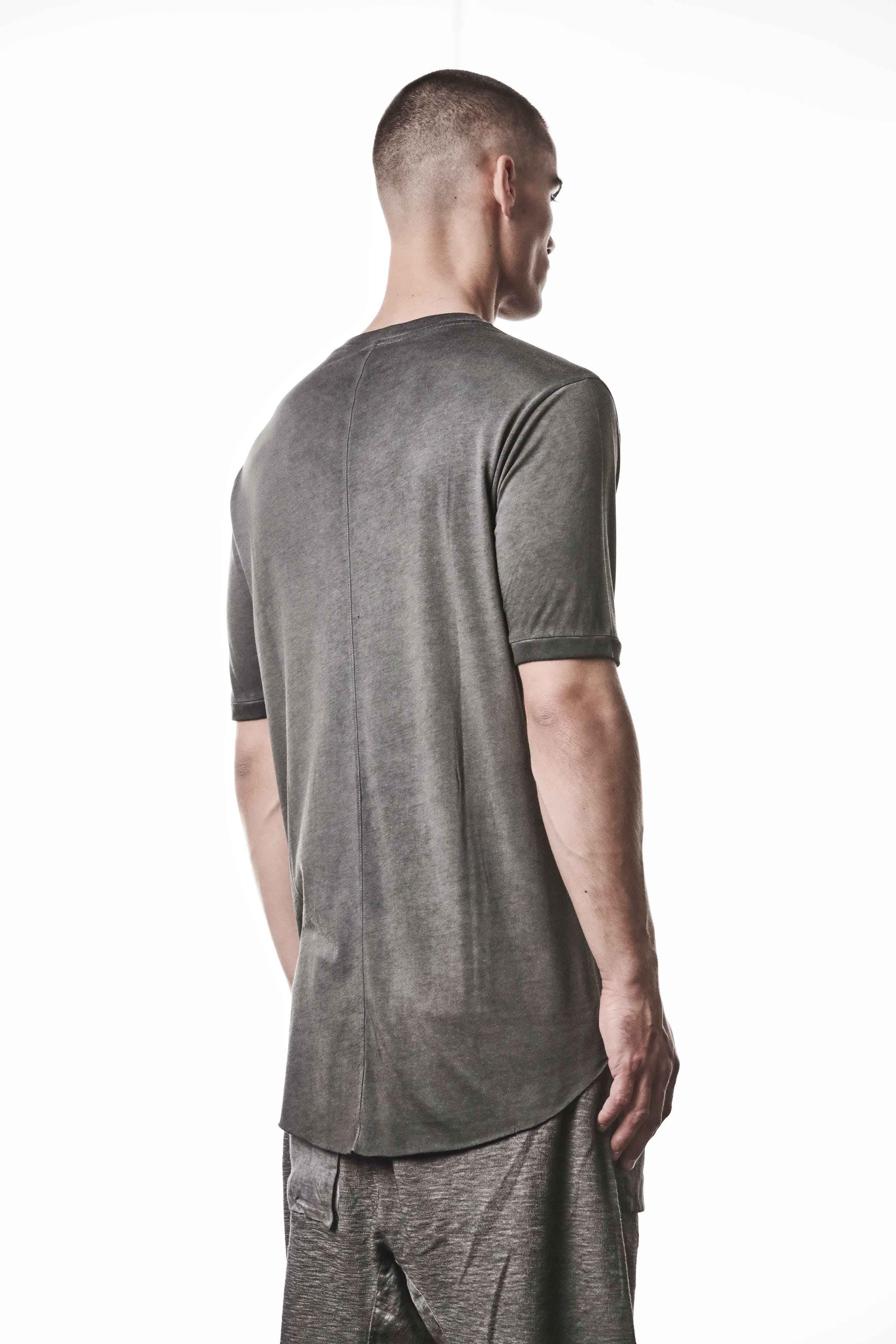 M TS 937 T-Shirt - Gray Cold Dye Cotton Modal Rib Men's