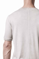 M TS 937 T-Shirt - Beige Cold Dye Stone Cotton Modal Rib Men's