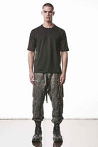 M TS 955 black Men t-shirt worked/gewirkt