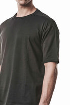 M TS 955 black Men t-shirt worked/gewirkt