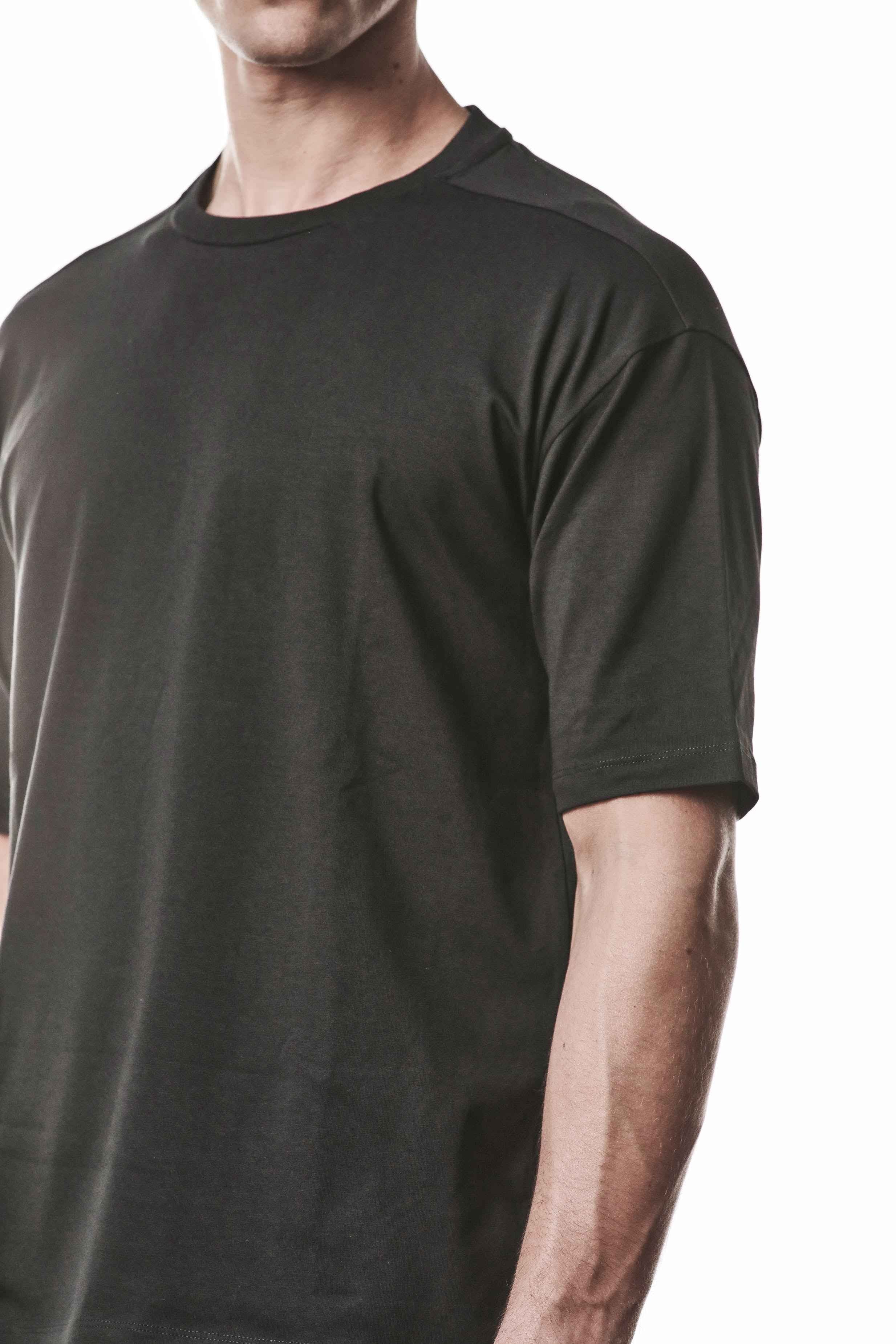 M TS 955 black Men t-shirt worked/gewirkt