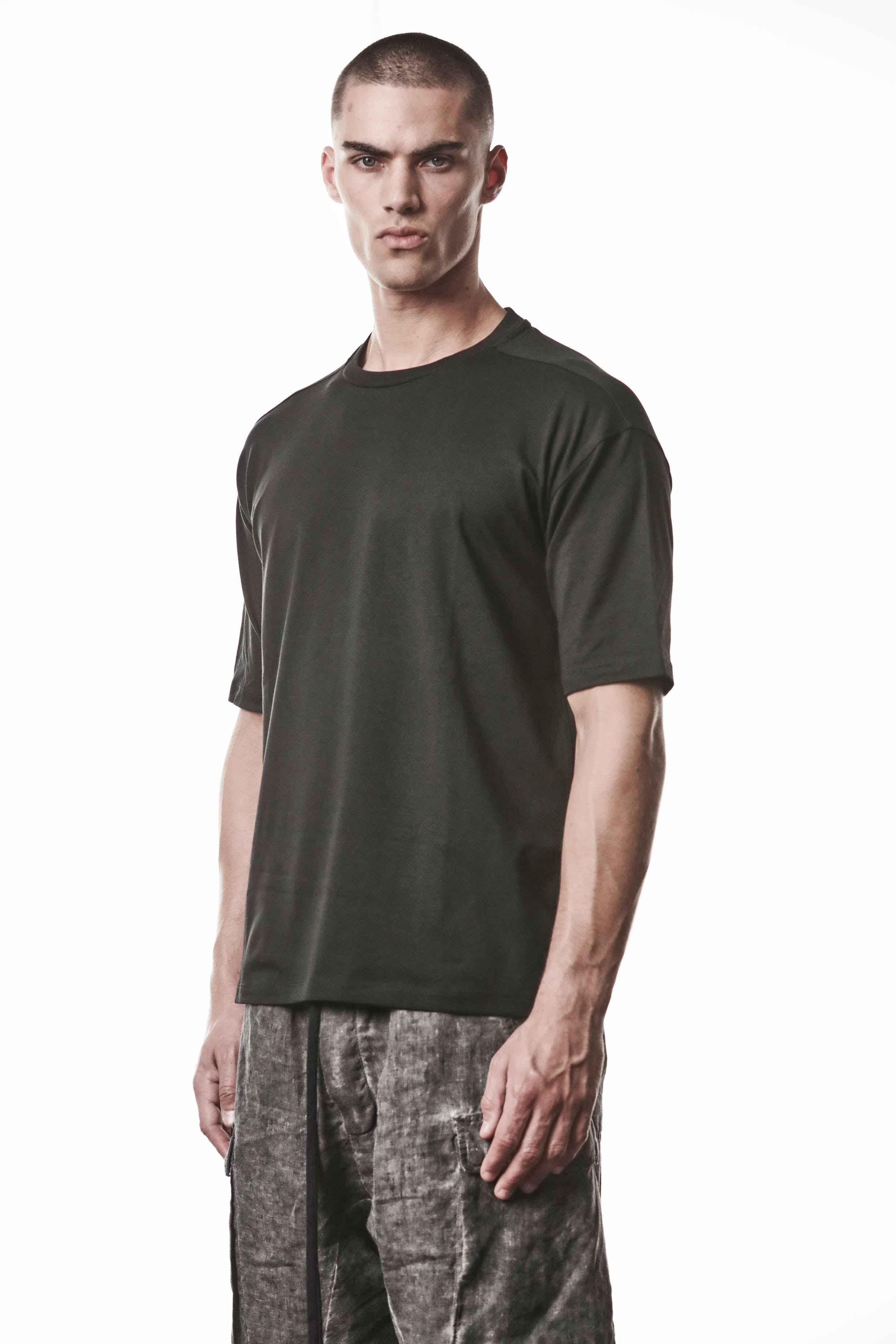 M TS 955 black Men t-shirt worked/gewirkt