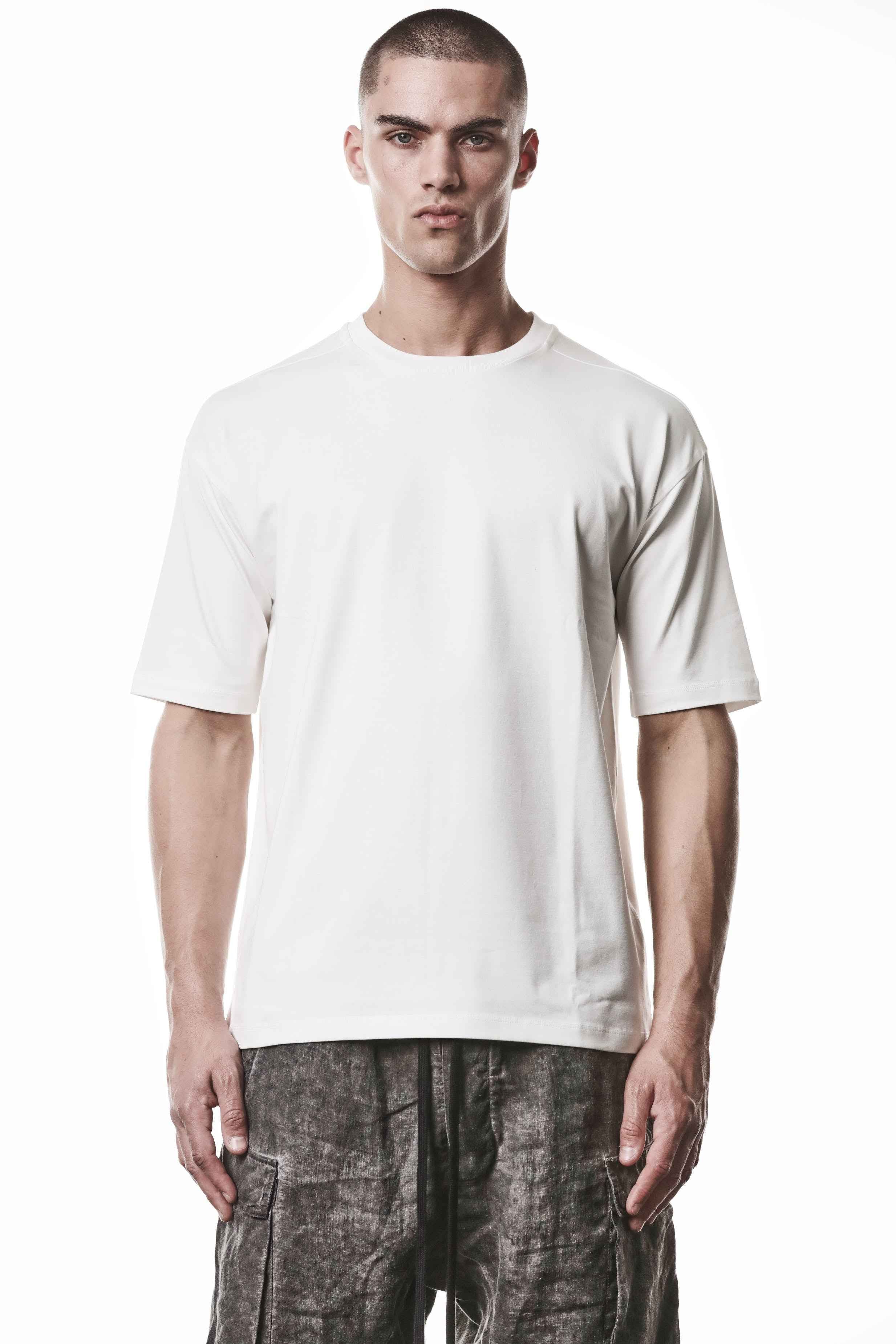 M TS 955 off white Men t-shirt worked/gewirkt