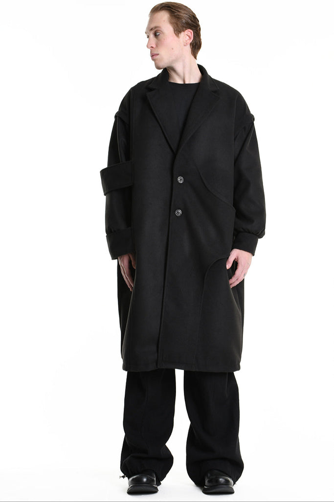 3B M1114 COAT Over Cloth UNISEX  Black LA HAINE INSIDE US