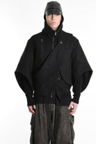 3B M1115 SPORT JACKET Over Cloth UNISEX D Black LA HAINE INSIDE US