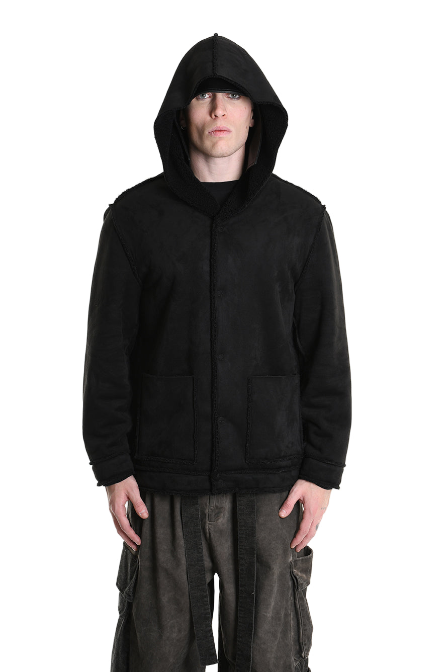 3- M1170 SPORT JACKET Comfort Faux Sheepskin Double face Black TEPHRA