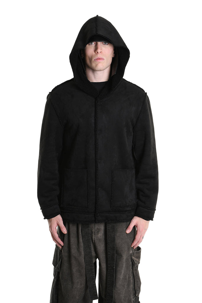 3- M1170 SPORT JACKET Comfort Faux Sheepskin Double face Black TEPHRA