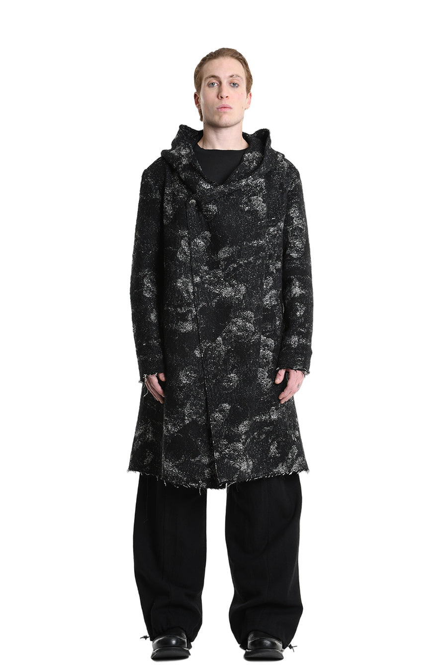 3P M1181 COAT Comfort Hemp-Blend Jacquard Cloth 730gr. Black LA HAINE INSIDE US